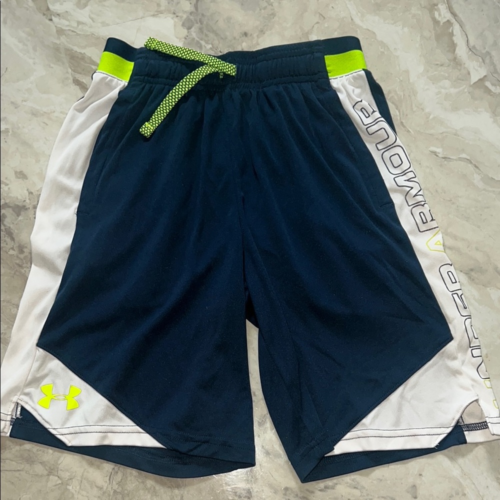 Under Armour Navy and White Athletic Shorts